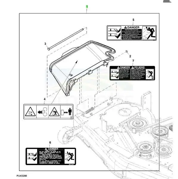 john deere x304 parts diagram