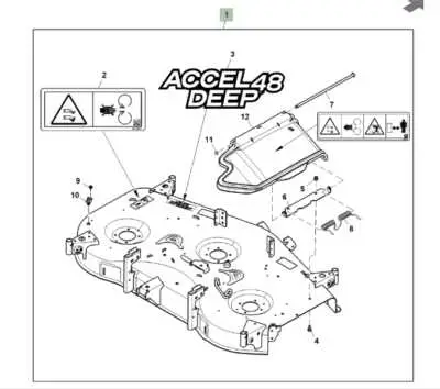 john deere x320 54 mower deck parts diagram