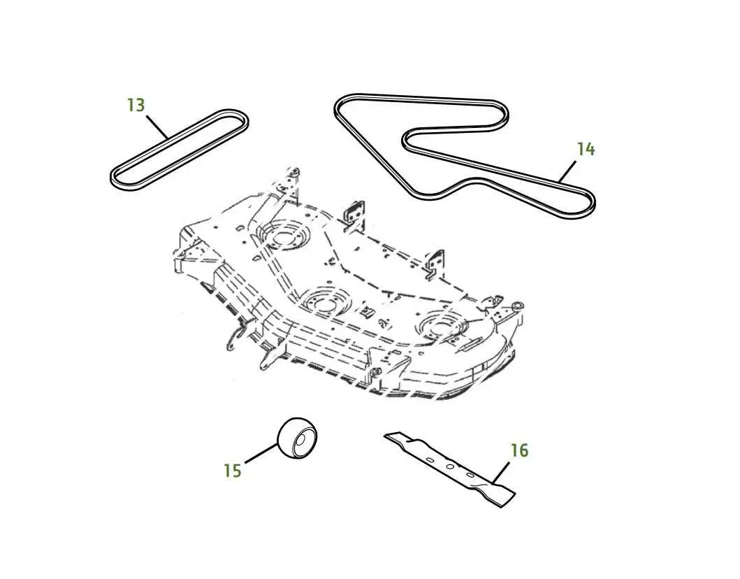 john deere x320 54 mower deck parts diagram