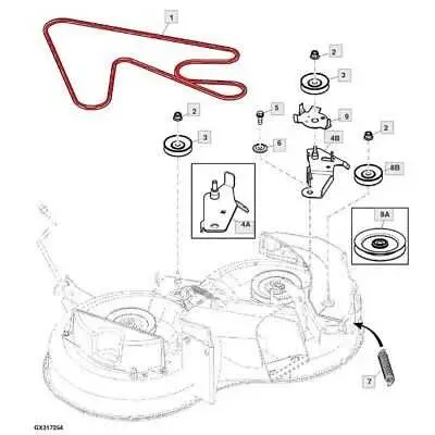 john deere x350 belt diagram