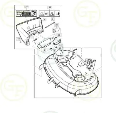 john deere x350 deck belt diagram