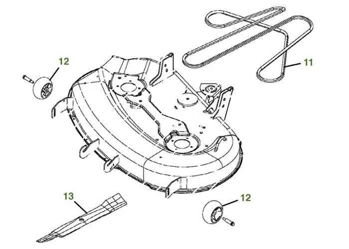 john deere x390 54 inch deck belt diagram