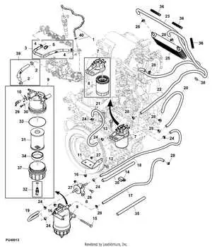 john deere x534 fuel tank strainer diagram