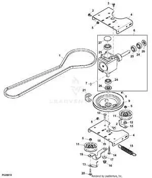 john deere x590 drive belt diagram