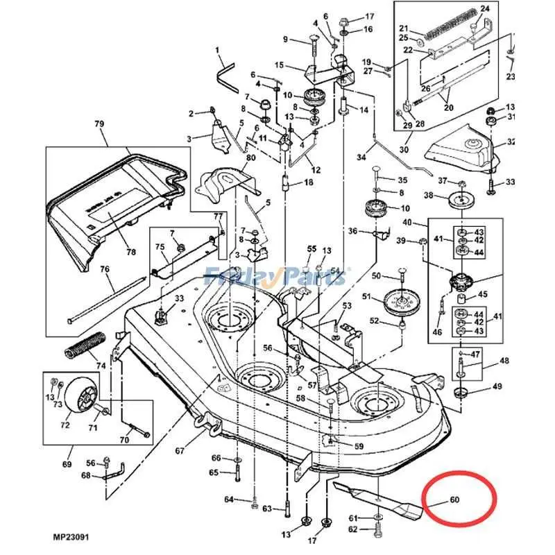 john deere x590 parts diagram