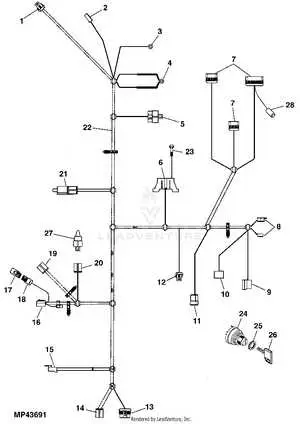 john deere x700 lawn tractor power steering components diagram