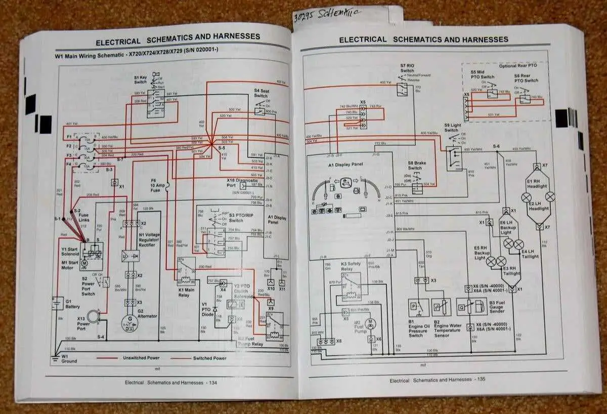 john deere x720 parts diagram