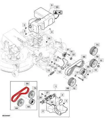 john deere x910a belt diagram