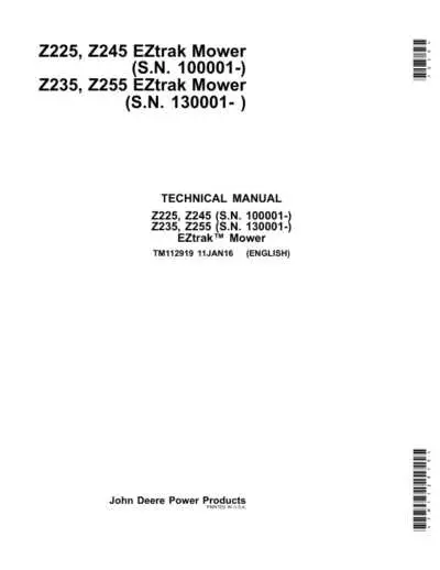 john deere z225 manual belt diagram