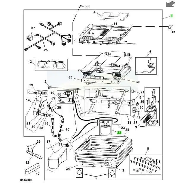 john deere z425 bowl diagram