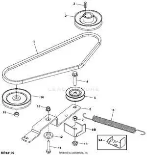 john deere z465 deck belt diagram