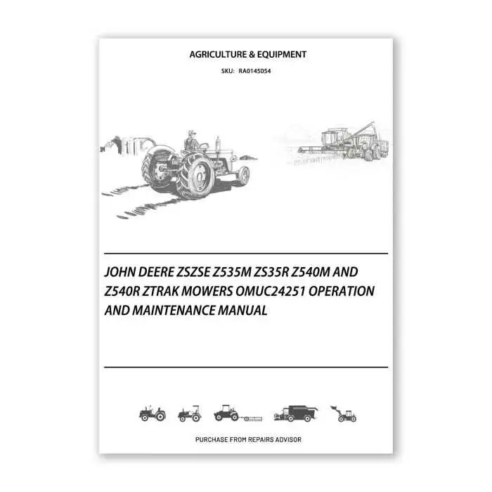 john deere z535m parts diagram