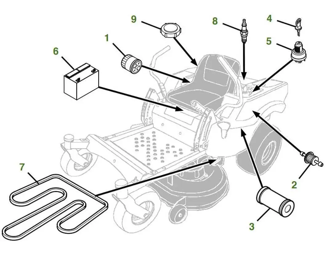 john deere ztrak 54 parts diagram