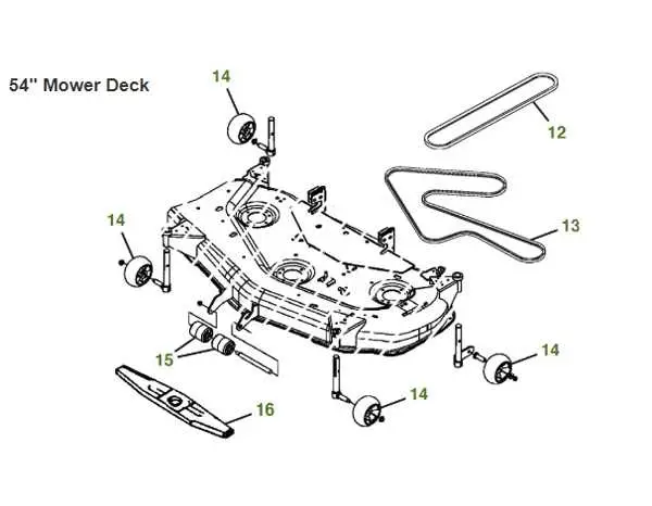 john deere ztrak 737 belt diagram