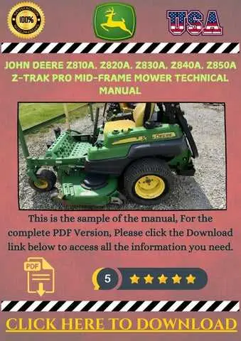 john deere z840a parts diagram