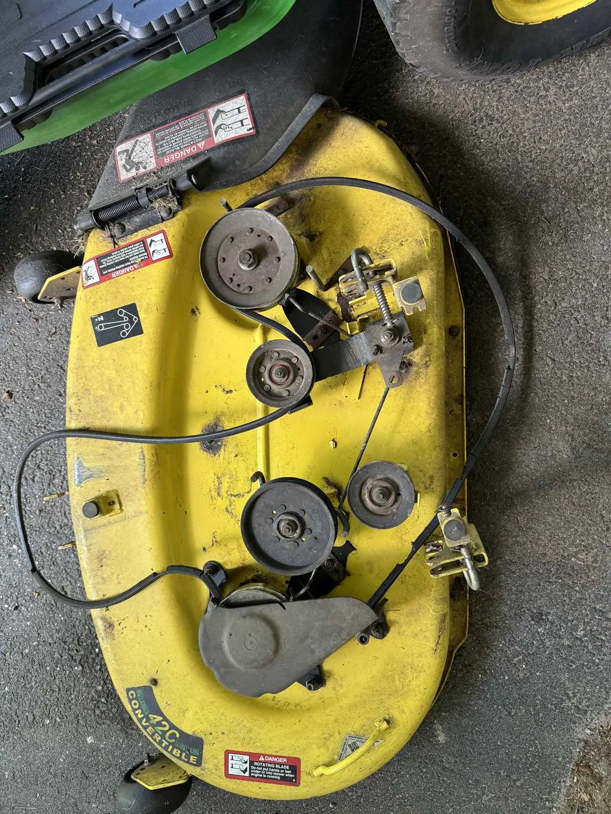 john deere lt160 deck parts diagram