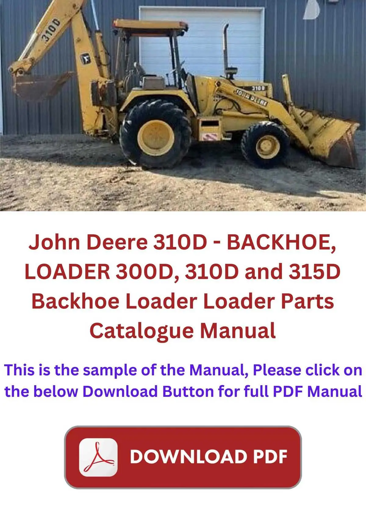 john deere 310d parts diagram