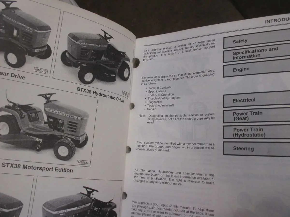 john deere stx38 electrical diagram