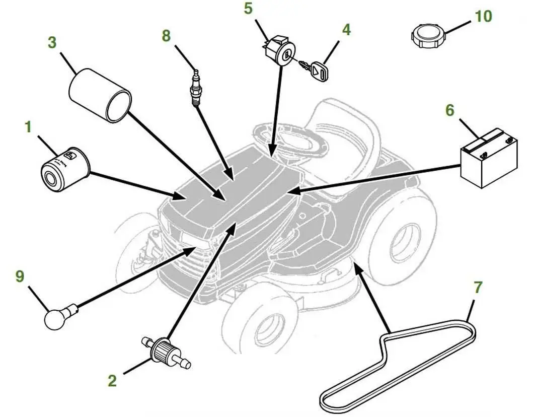 l110 john deere 42 inch mower deck belt diagram