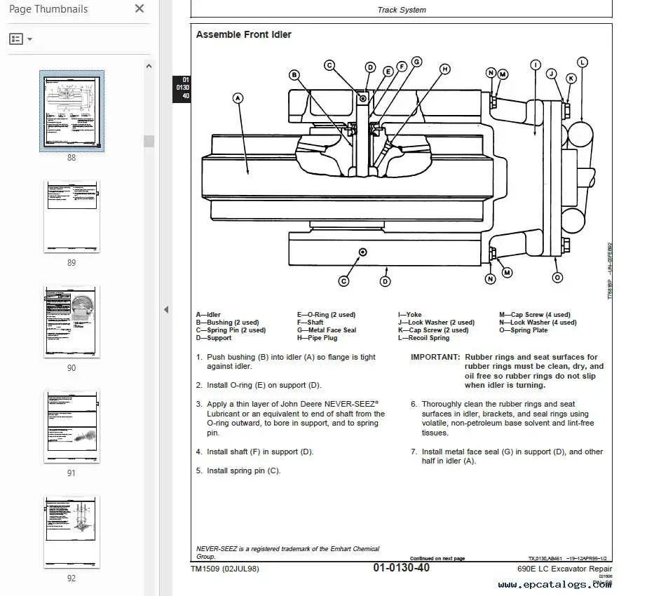 john deere 690elc wiring diagram
