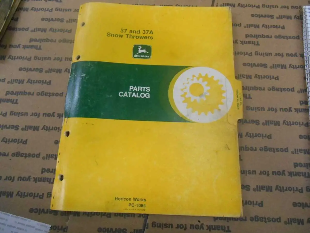 john deere 37a snowblower parts diagram