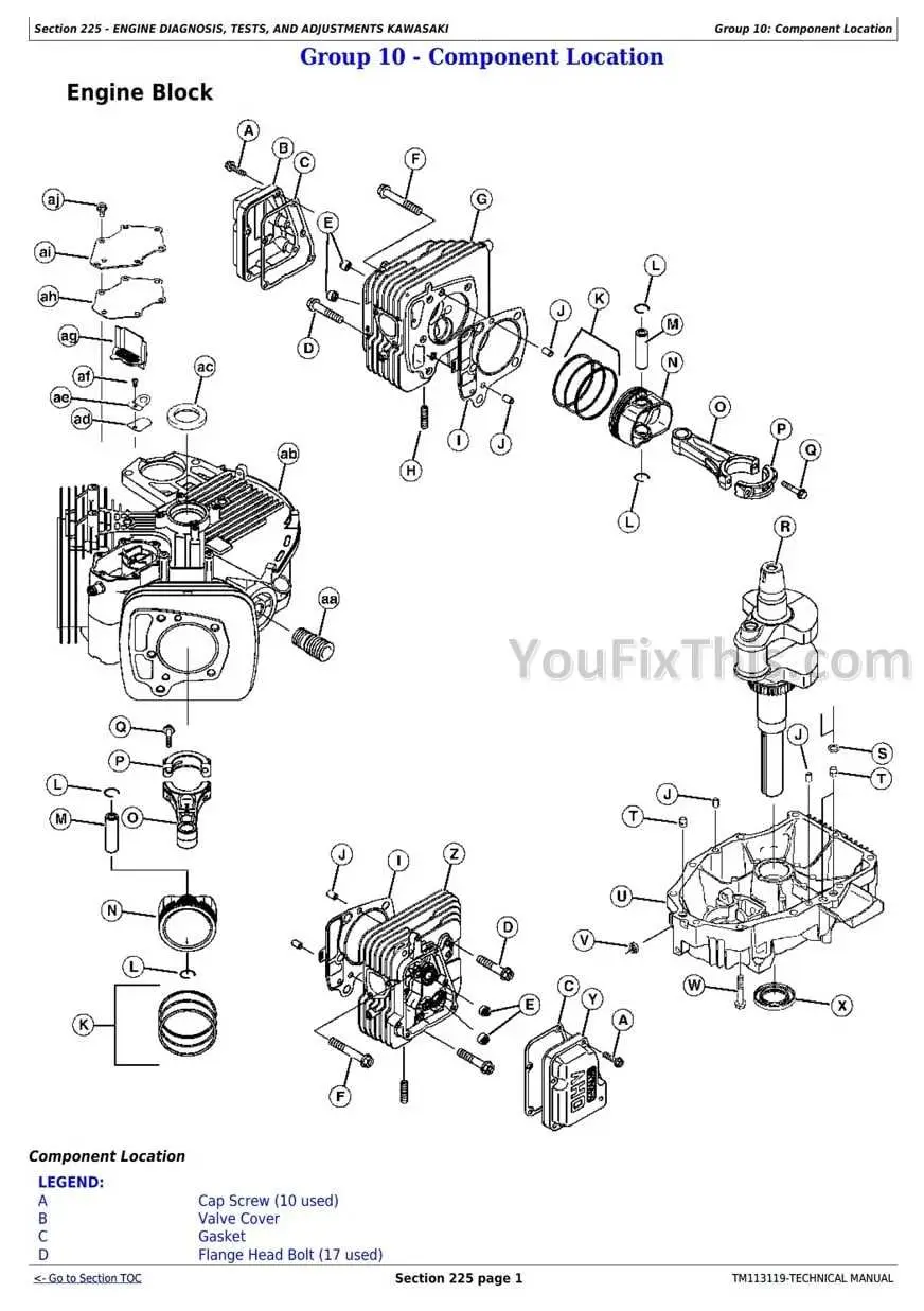 john deere kawasaki engine parts diagram