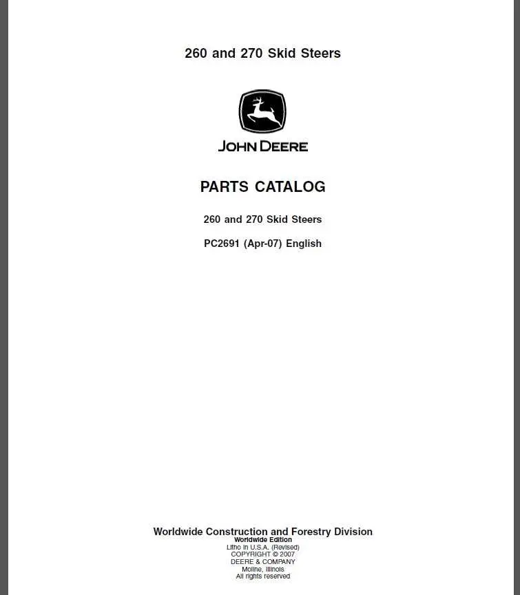 260c parts diagram john deere
