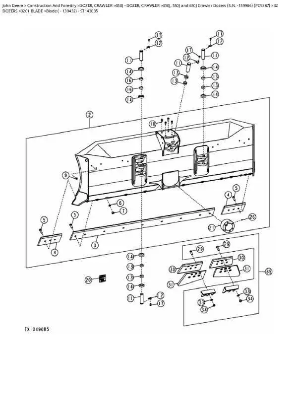 john deere 650g parts diagram