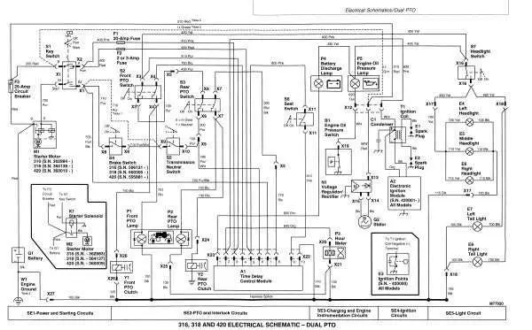 john deere 318 engine diagram