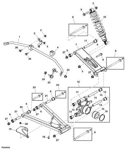 john deere gator 625i parts diagram