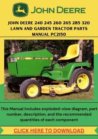 john deere 285 lawn tractor engine diagram parts