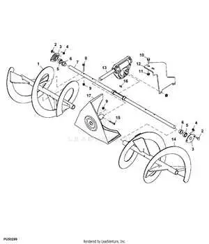 john deere snowblower attachment parts diagram