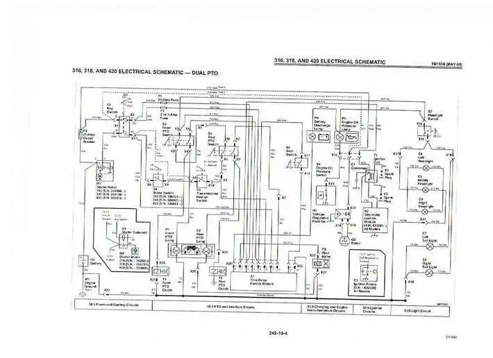 john deere 318 parts diagram