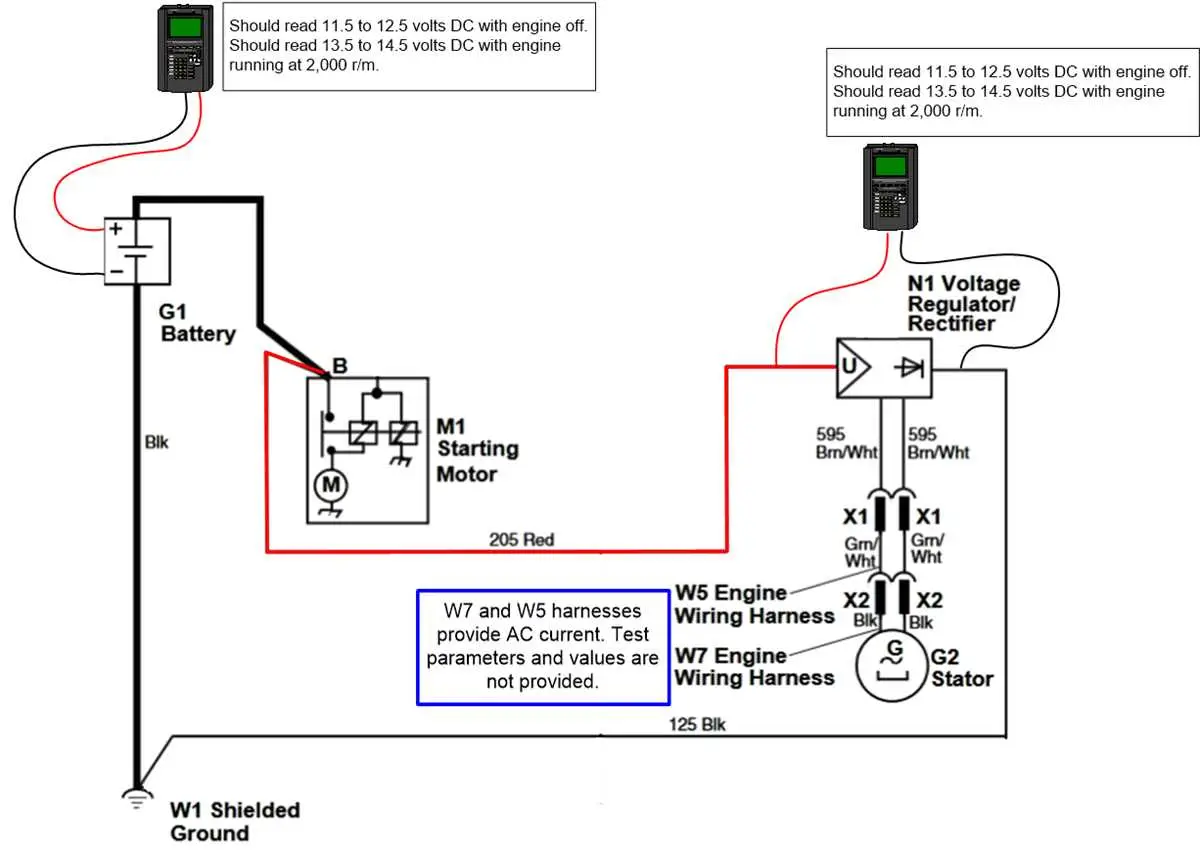john deere charging system diagram