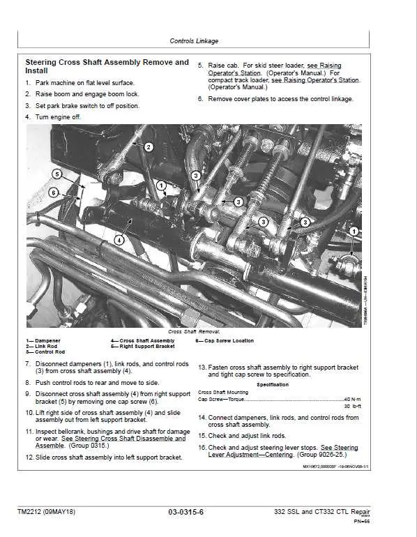 john deere 332 belt diagram