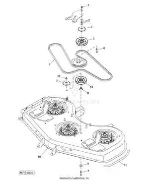 john deere 262 48 inch mower deck belt diagram
