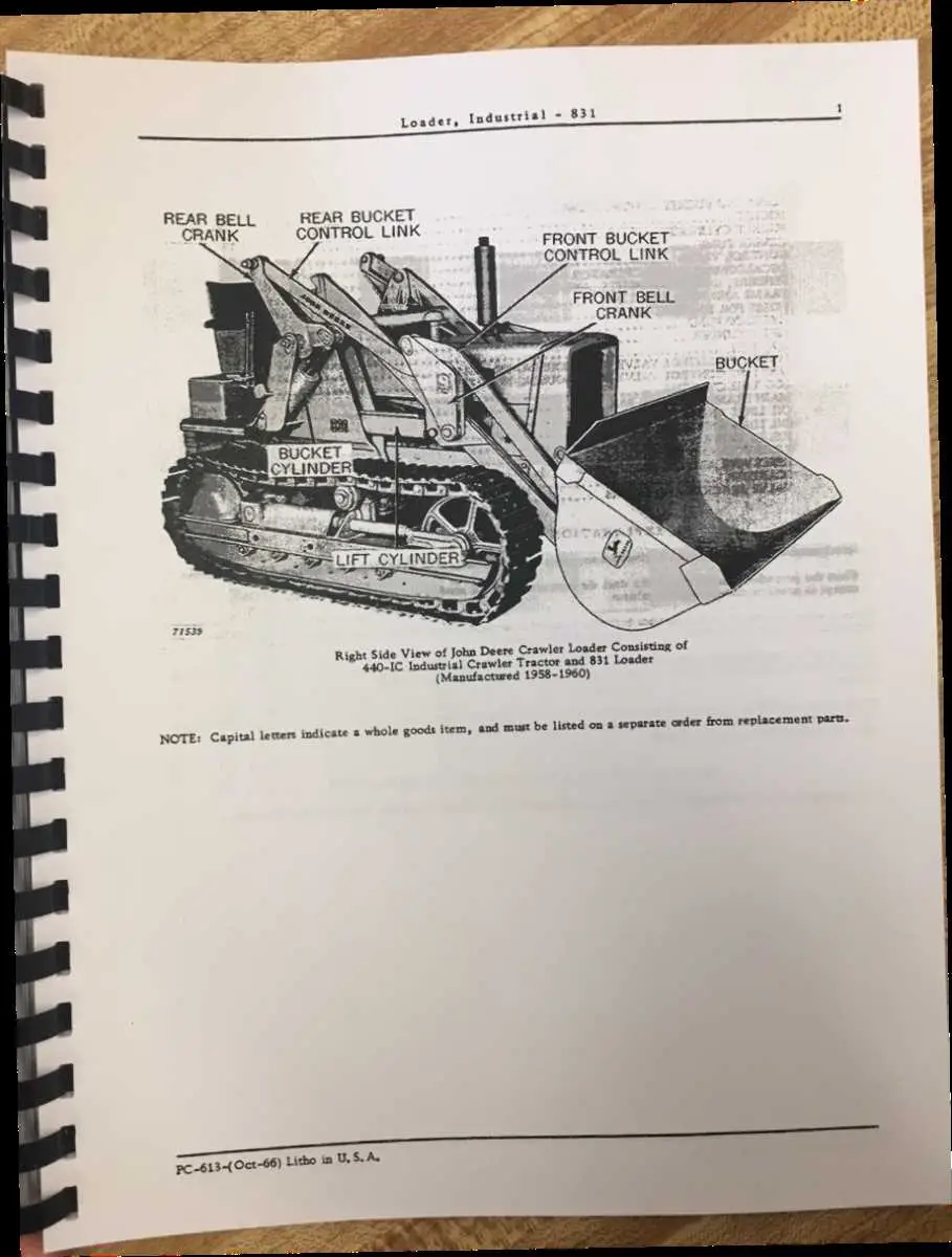 john deere 440r loader parts diagram