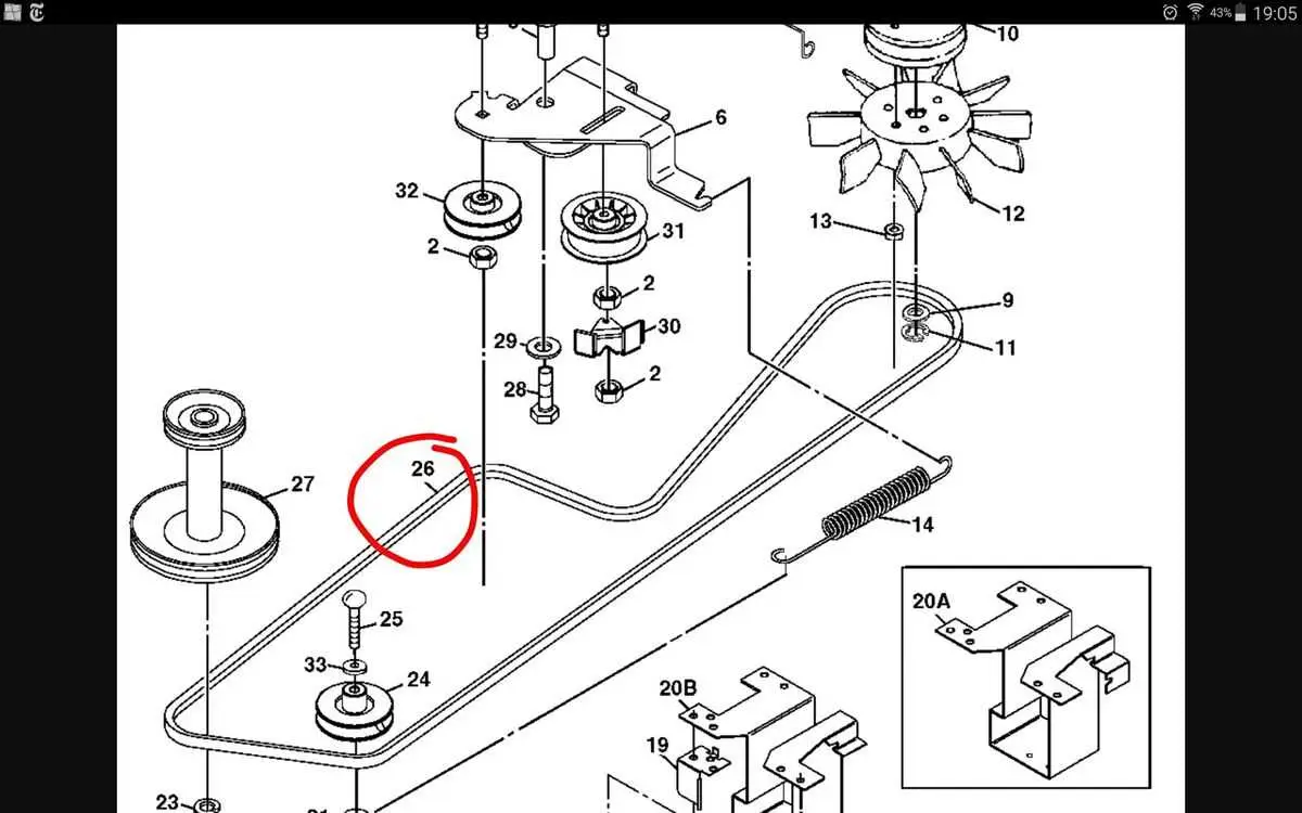 belt diagram john deere l110