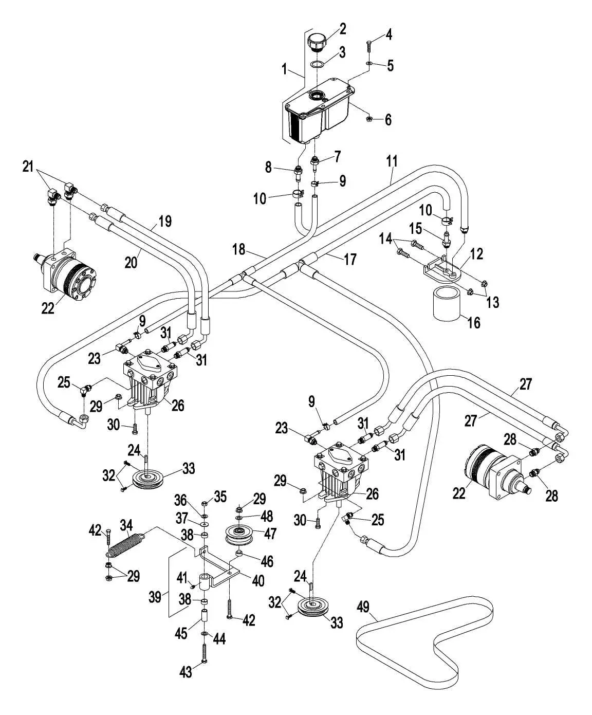 eztrak john deere diagram for hydraulic belt