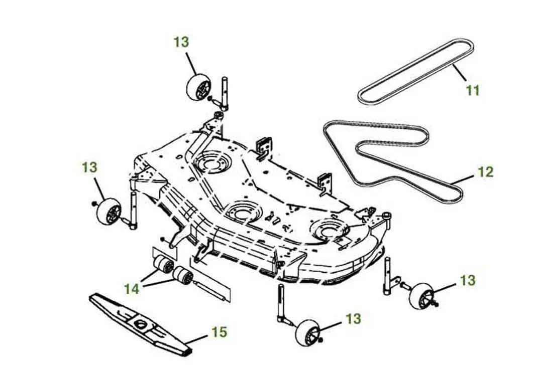 john deere d140 48 mower deck belt diagram