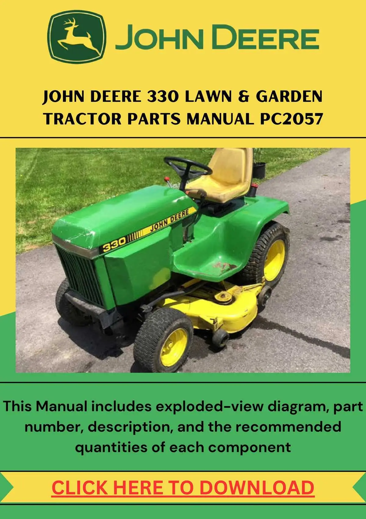 john deere x330 parts diagram