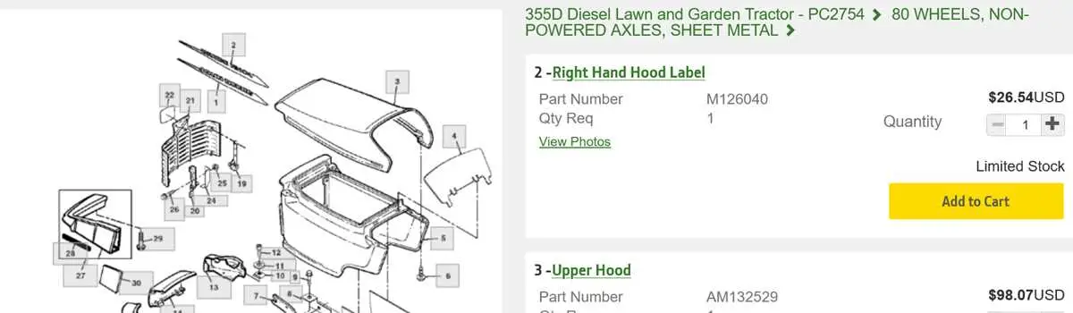 john deere 355d parts diagram