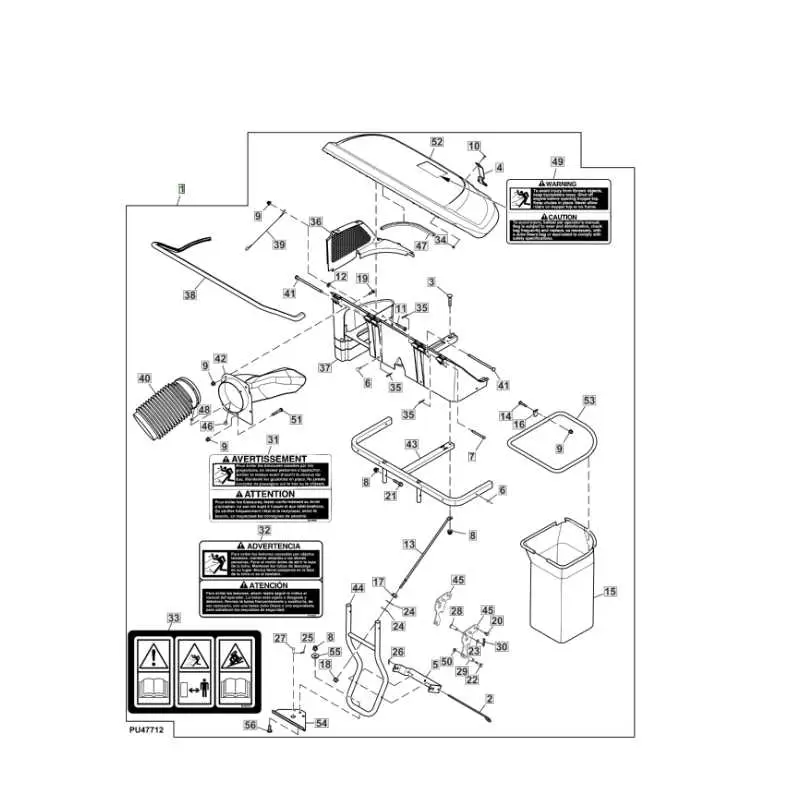 john deere x380 parts diagram