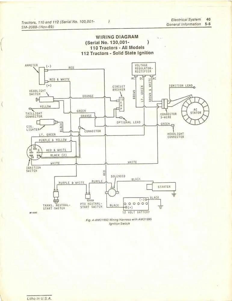 1971 john deere 112 wiring diagram