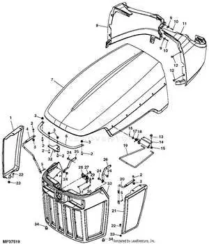 john deere 3203 tractor parts diagram
