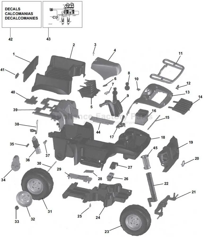 peg perego john deere tractor parts diagram