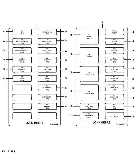john deere x500 fuse box diagram