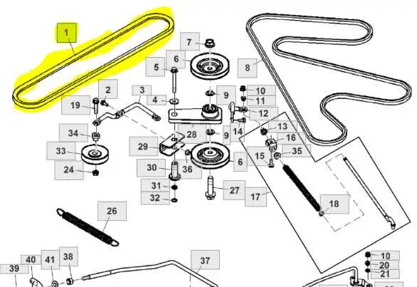 john deere x320 deck parts diagram