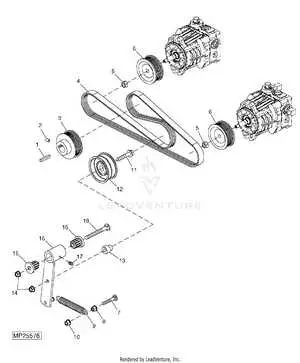 john deere ztrak 737 belt diagram