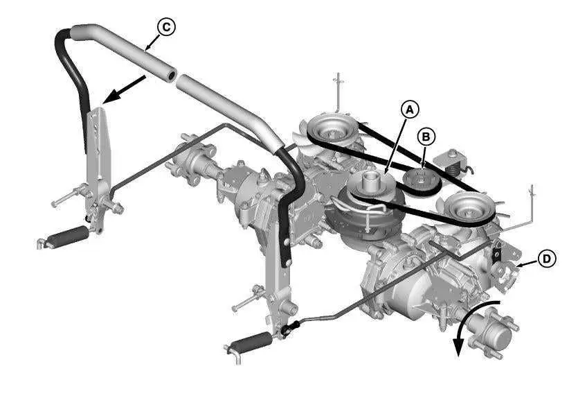 diagram on drive belt 665z john deere